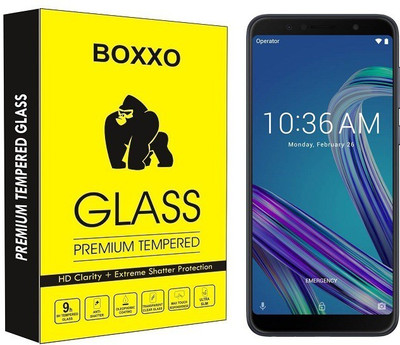 Boxxo Tempered Glass Guard for Asus Zenfone Max Pro M1(Pack of 1)
