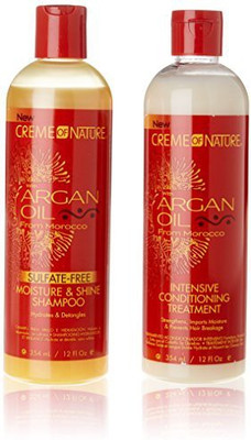 

Creme of Nature Argan Oil From Morocco Intensive Conditioning Treatment & Sulfate Free Shampoodeal(354 ml)