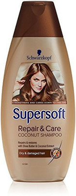 

Schwarzkopf Supersoft Repair & Care Silicone Free Shampoo For Dry & Damaged Hair(400 ml)