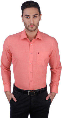 EQUINOX Men Solid Formal Pink Shirt