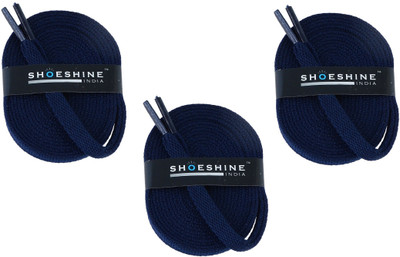

Shoeshine India flat Athletic shoe SL26 Shoe Lace(Navy Blue Set of 3)