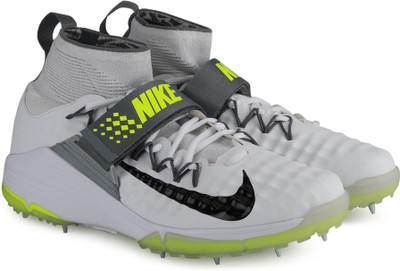 

Nike NIKE ALPHA ACCELERATE 3 Cricket Shoes For Men(White, White/black-wolf grey-volt
