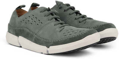 

Clarks Trifri Slip Sneakers For Men(Green, Grey nubuck