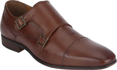 

Red Tape Formal Leather Monk Strap For Men(Brown, Teak