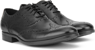 

Clarks Conwell Wing Brogues For Men(Black, Black leather
