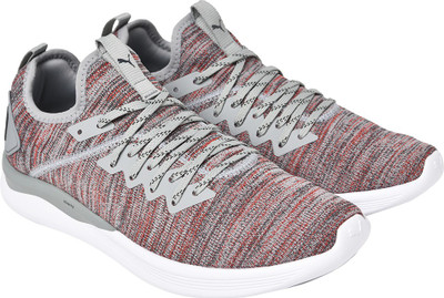 

Puma IGNITE Flash evoKNIT Walking Shoes For Men(Multicolor, Asphalt-quarry-high risk red