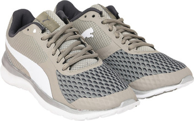 

Puma FlexT1 MU IDP Running Shoes For Men(Brown, Rock ridge-white-silver