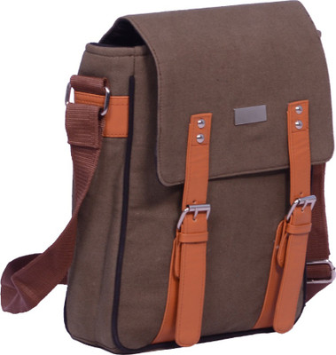 

ABV Men & Women Khaki Canvas Sling Bag