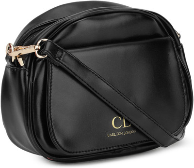 

Carlton London Girls Casual Black PU Sling Bag