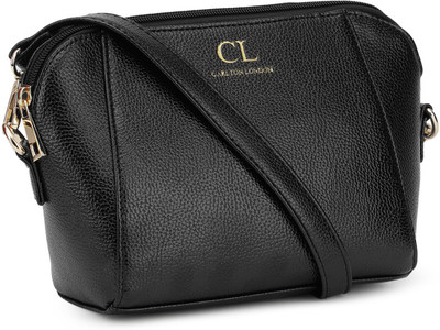 

Carlton London Girls Casual Black PU Sling Bag