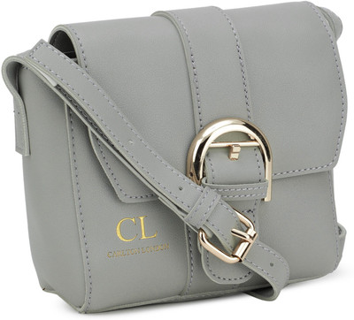 Carlton London Girls Casual Grey PU Sling Bag