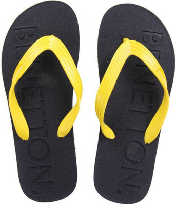 

United Colors of Benetton Flip Flops, Navy/yellow