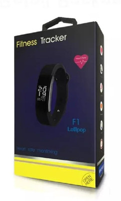 

VibeX ® Bluetooth Sports Smart Bracelet Pedometer Heart Rate Monitor IP67 Waterproof With Box F1 Smartbands(Black Strap, Size : Free Size), Midnight