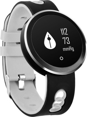 

VibeX ™ Bluetooth V4.0 Smart Watch Fitness Bracelet with Heart Rate / Sleep Monitoring Q7 IP68 Waterproof(Black Strap, Size : Free Size), Ebony