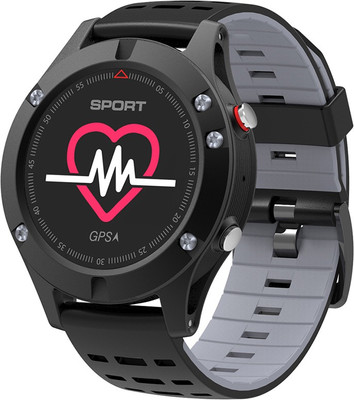 

OWO F5 Black & Grey GPS, Heart Rate, Altimeter Barometer Thermometer Smartwatch(Grey Strap Free Size)