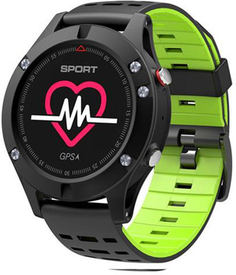 

OWO F5 Green & Black GPS, Heart Rate, Altimeter Barometer Thermometer Smartwatch(Green Strap Free Size)
