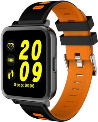 

OWO D10 Bluetooth Music, Pedometer,Heart Rate, Sleep Monitor- Orange Smartwatch(Black Strap Free Size)