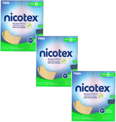 

nicotex Nicotine Patch 7mg (Step 3) - (Pack of 3) 24 hour patch Smoking Patch(Pack of 7)