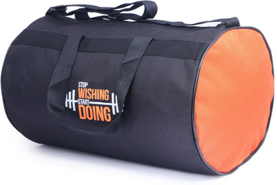 

Vellora Polyester Long Lasting material Gym & Fitness Kit bag(Orange, Kit Bag, Black