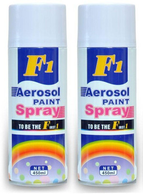 

F1 White Spray white Spray Paint 450 ml(Pack of 2)