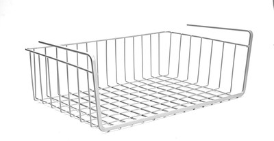 

JVS Undershelf Basket Large - 16" (set of 3) Plastic Kitchen Rack(Silver)
