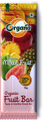 

Organa Organic Mixed Fruit Fruitbar - 15g(300 g, Sachet)