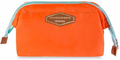 

Jadebin Zipper Women Makeup Cosmetic Bag Organizer Toiletry Storage Travel Handbag Wash Pouch Travel Toiletry Kit(Orange)