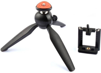 

Gentle E kart Mini Universal Portable YT-228 Tripod With 360° Rotating Ball Head With Mobile Clip For Digital Camera Compatible With All Android & IOS Devices Tripod(Black, Supports Up to 900 g)