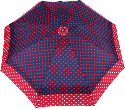 

FabSeasons 5 fold Red Polka Dots Printed Small Compact Manual Umbrella which fits in your Handbag for women Umbrella(Multicolor)