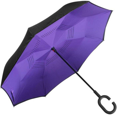 

care 4 Double Layer Inverted Reversible No Drip with C shape Handle (Purple) Umbrella(Purple)