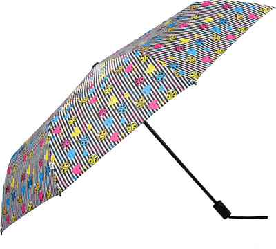 

HOSHI THREE FOLD MANUAL OPEN UV COATED BRIGHT BEETLES UMBRELLA Umbrella(Multicolor)