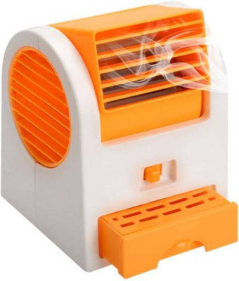 

IBS Mini Fan & Portable Dual Bladeless Small Air Conditioner Water Air Cooler Powered By Usb & Battery Use (Muticolour) ac09 USB Fan(Multicolor)