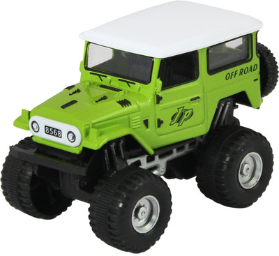 

DealBindaas Die Cast Metal 1:32 Jeep | Pull Back Action | Dinky Car | Toys | Children Gift Collection | Green(Green)
