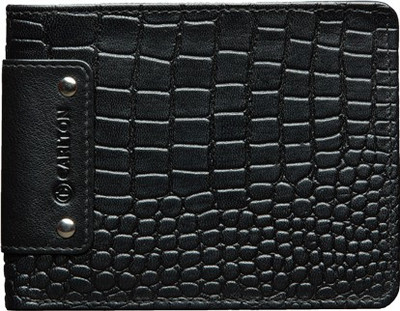 

Carlton Men Black Genuine Leather Wallet(8 Card Slots)