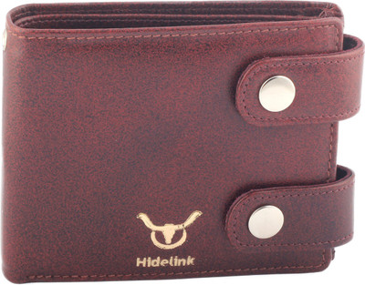 

Hidelink Men Casual Brown Genuine Leather Wallet(10 Card Slots)