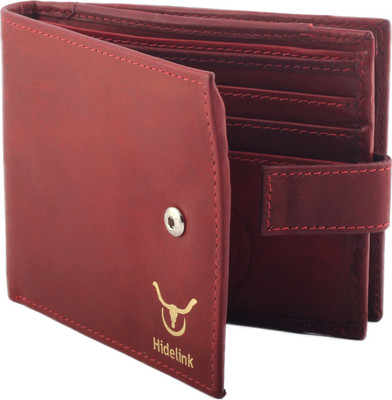 

Hidelink Men Casual Maroon Genuine Leather Wallet(4 Card Slots), Cherry brown