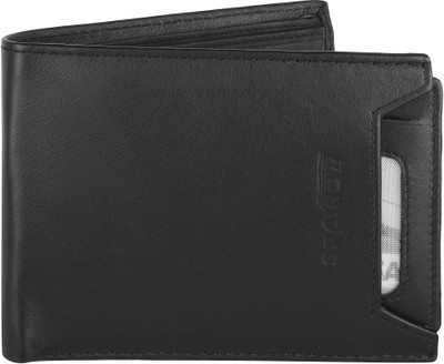 

SPAIROW Men Black Genuine Leather Wallet(4 Card Slots)