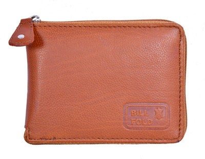 

Bill Fold Men Tan Genuine Leather Wallet(6 Card Slots)
