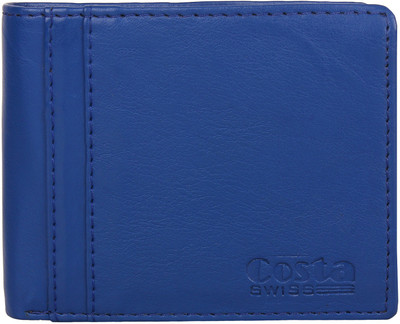 Costa Swiss Boys Blue Genuine Leather Wallet(5 Card Slots)