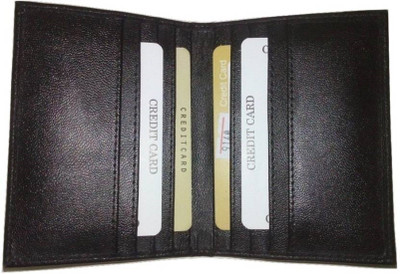 

SHAR Men Black Genuine Leather Card Holder(6 Card Slots)