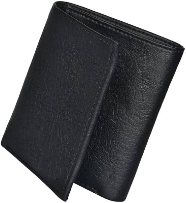 Mundkar Boys Black Artificial Leather Wallet(7 Card Slots)