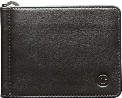 Carlton Men Black Genuine Leather Money Clip(5 Card Slots)