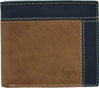 

WalletLee Men Brown, Blue Genuine Leather Wallet(6 Card Slots), Brown;bule