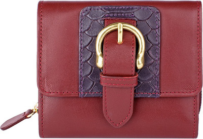 

Hidesign Women Red Genuine Leather Wallet(1 Card Slot)
