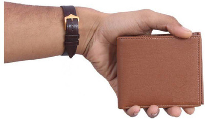

Yakult Men Tan Artificial Leather Wallet(10 Card Slots)