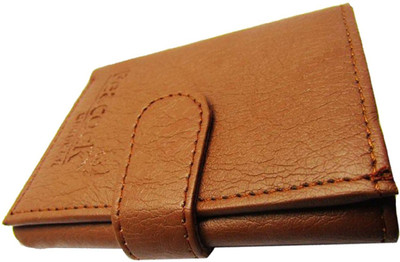Peacock Mundkar Men Tan Fabric, Artificial Leather, Genuine Leather Wallet(7 Card Slots)