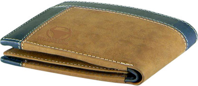 

WalletLee Men Brown, Blue Genuine Leather Wallet(6 Card Slots), Brown;bule