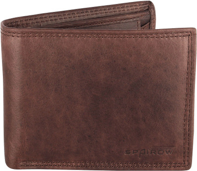 

SPAIROW Men Brown Genuine Leather Wallet(11 Card Slots)