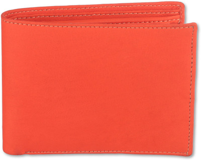 

Zedge Men Orange Genuine Leather Wallet(3 Card Slots)