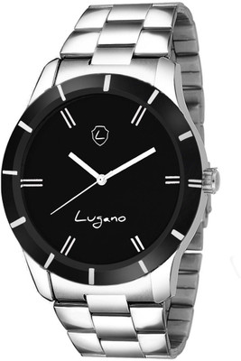

Lugano DE 1013 Black Dial Watch - For Men